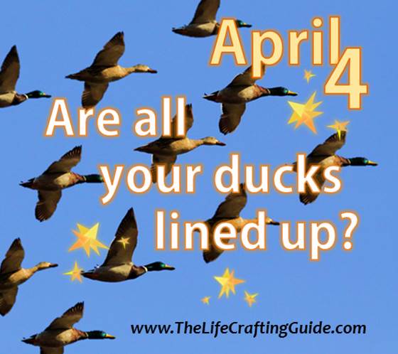Ducks flying; Are all your ducks lined up?