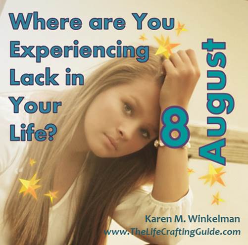 Girl holding her head with the words: where are you experieincing lack in your life