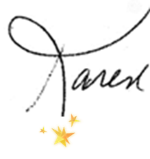 Karen signature with 3 stars