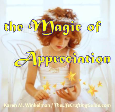 little girl with wings and wand: "the Magic of Appreciation"